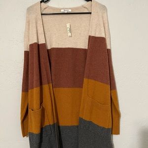 Madewell color block cardigan